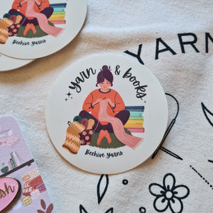 Yarn & Books Sticker